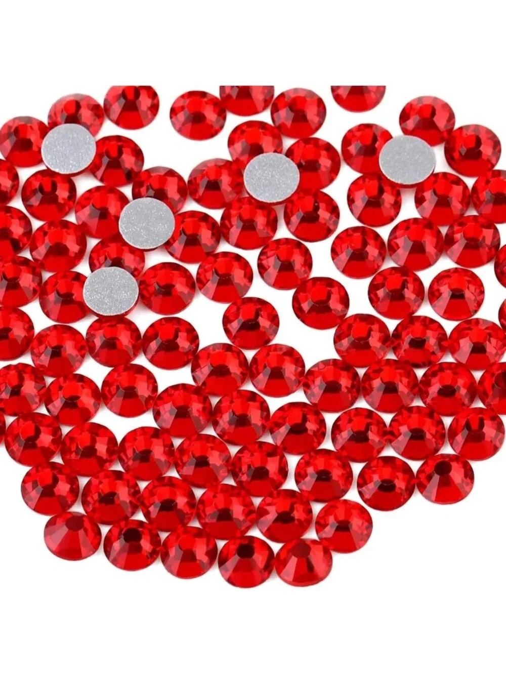 Flat Back Crystal Rhinestones, Light Siam Round Gems SS10, 1440pcs for Crafts